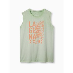 NWT Torrid Laguna Relaxed Fit Cotton Jersey Crew Neck Tank Sage Green 18/20